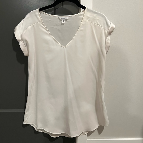 Express white short-sleeved blouse - Small - Picture 1 of 3